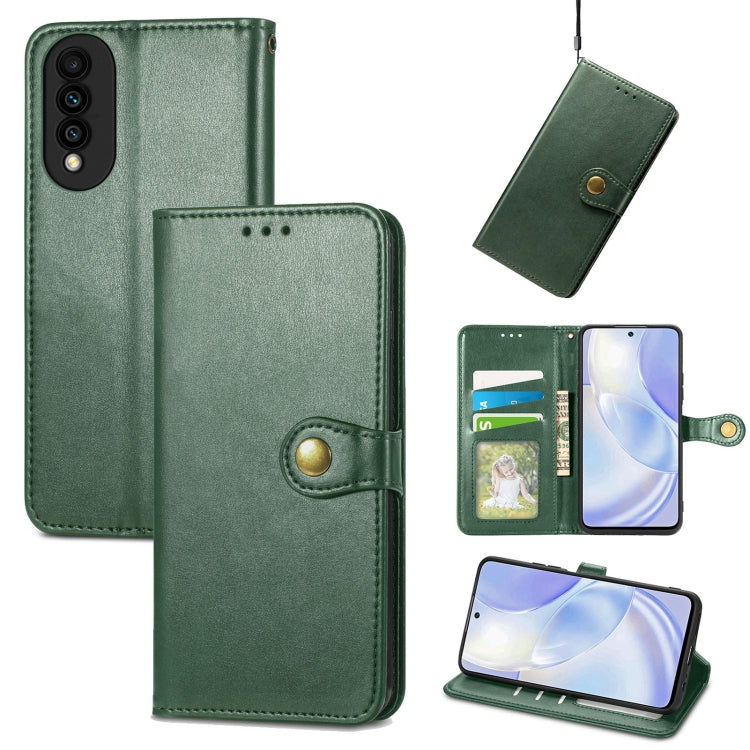 For Huawei Nova 8 SE Youth Solid Color Leather Buckle Phone Case with Lanyard & Photo Frame & Card Slot & Wallet & Stand Function