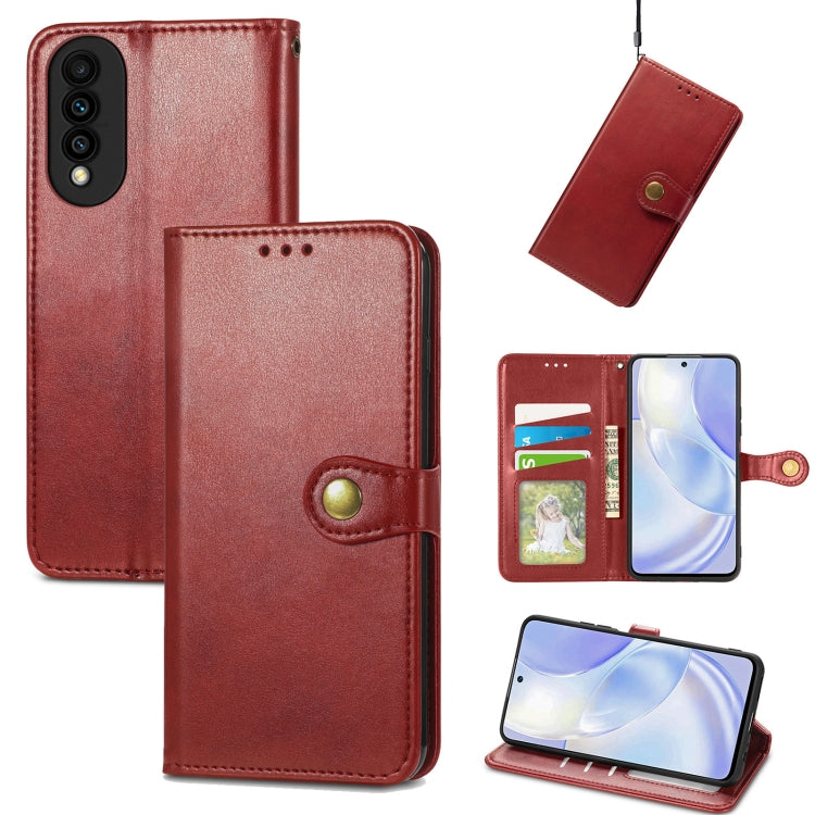 For Huawei Nova 8 SE Youth Solid Color Leather Buckle Phone Case with Lanyard & Photo Frame & Card Slot & Wallet & Stand Function