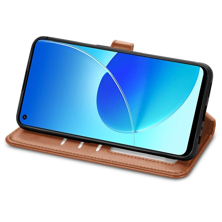 For OPPO Reno6 Z Solid Color Leather Buckle Phone Case with Lanyard & Photo Frame & Card Slot & Wallet & Stand Function