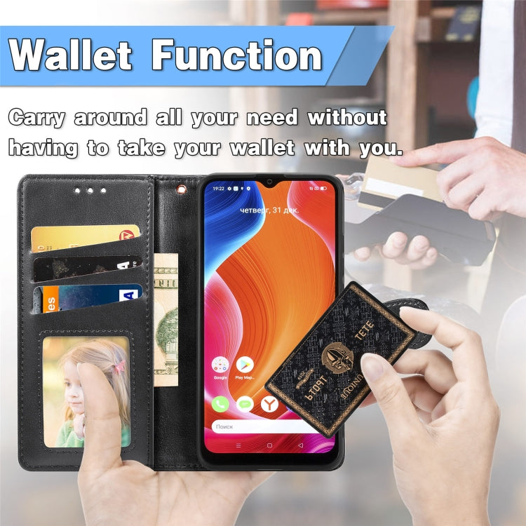 For OPPO Realme C20 Solid Color Leather Buckle Phone Case with Lanyard & Photo Frame & Card Slot & Wallet & Stand Function
