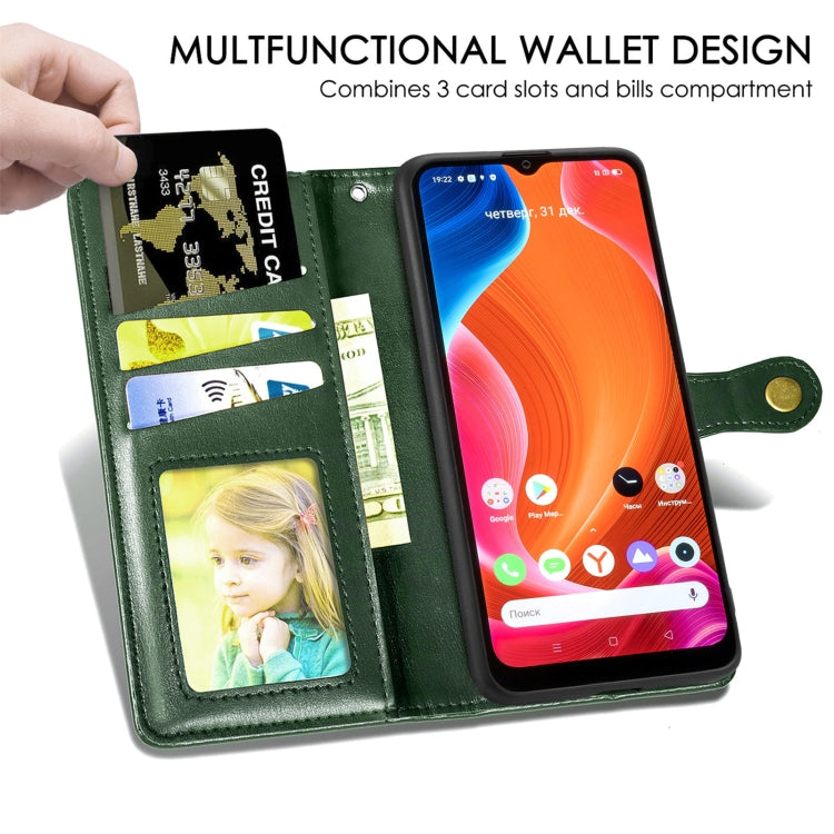 For OPPO Realme C20 Solid Color Leather Buckle Phone Case with Lanyard & Photo Frame & Card Slot & Wallet & Stand Function