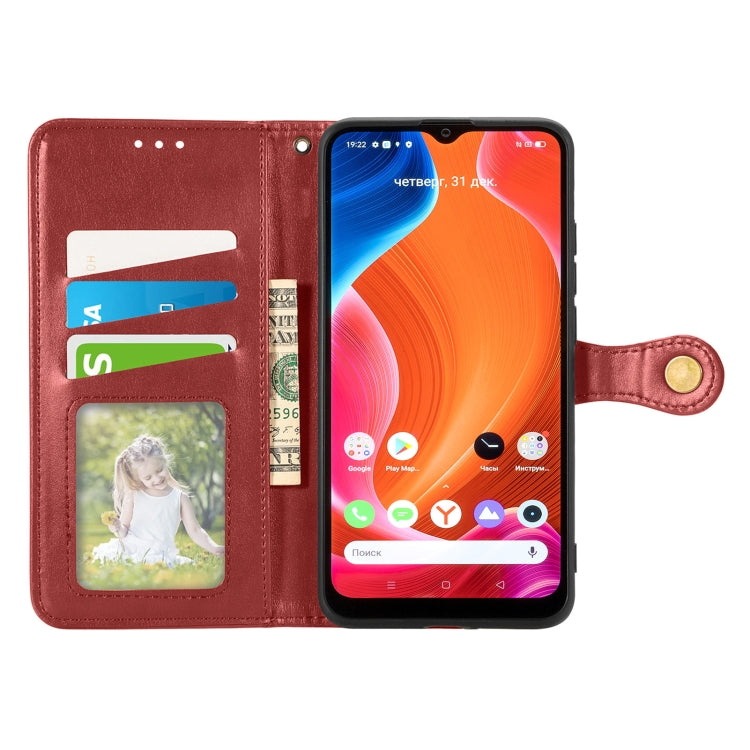 For OPPO Realme C20 Solid Color Leather Buckle Phone Case with Lanyard & Photo Frame & Card Slot & Wallet & Stand Function