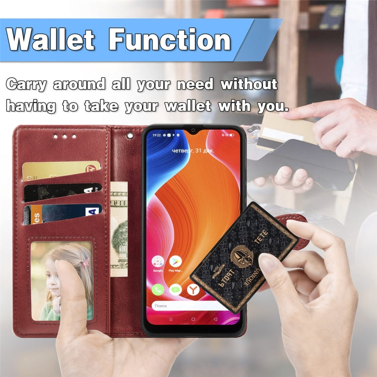 For OPPO Realme C20 Solid Color Leather Buckle Phone Case with Lanyard & Photo Frame & Card Slot & Wallet & Stand Function