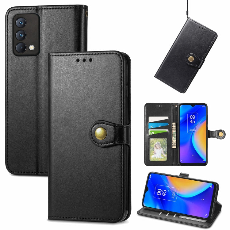 For OPPO Realme GT Master Solid Color Leather Buckle Phone Case with Lanyard & Photo Frame & Card Slot & Wallet & Stand Function