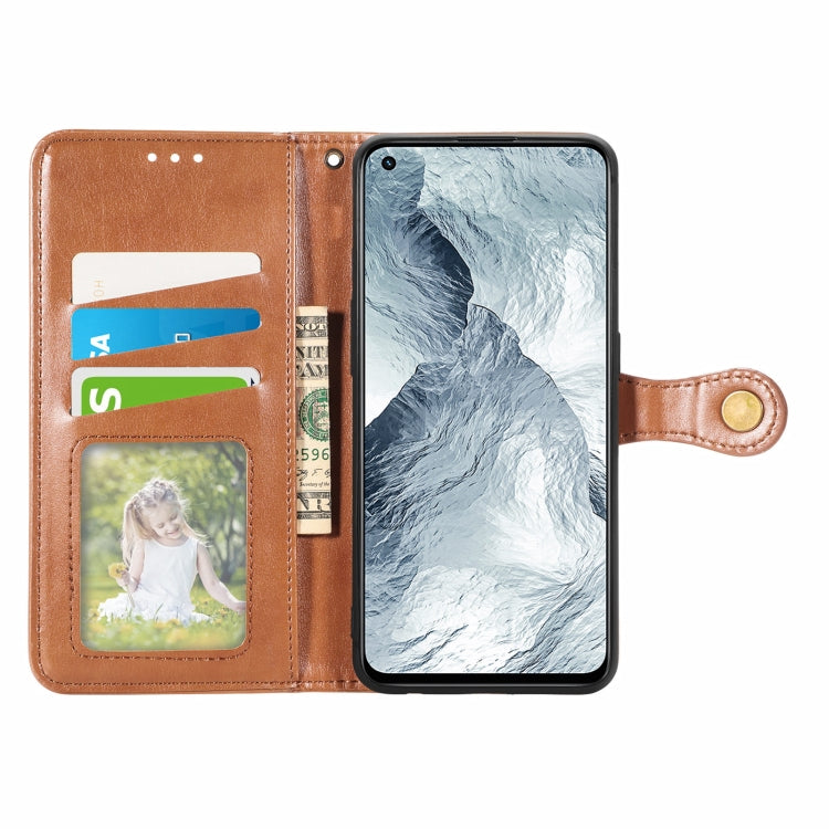 For OPPO Realme GT Master Solid Color Leather Buckle Phone Case with Lanyard & Photo Frame & Card Slot & Wallet & Stand Function