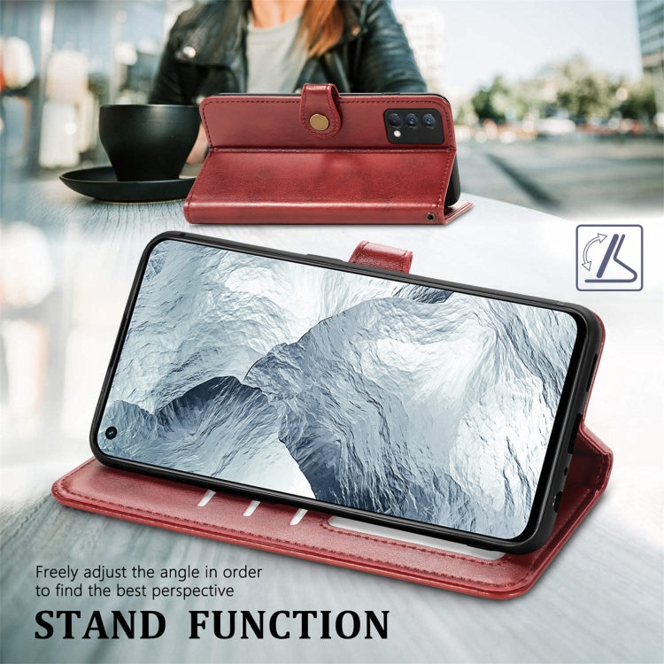 For OPPO Realme GT Master Solid Color Leather Buckle Phone Case with Lanyard & Photo Frame & Card Slot & Wallet & Stand Function