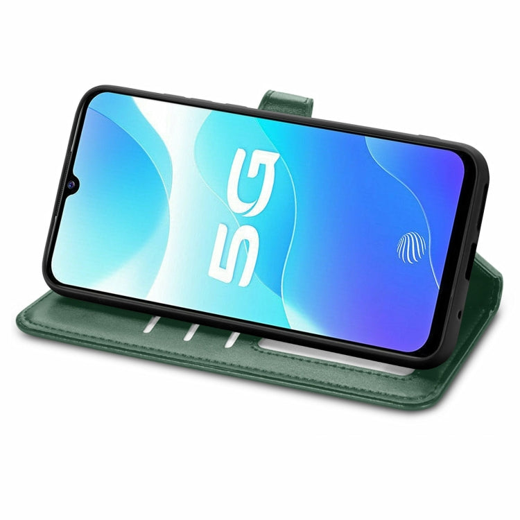 For vivo S7e Solid Color Leather Buckle Phone Case