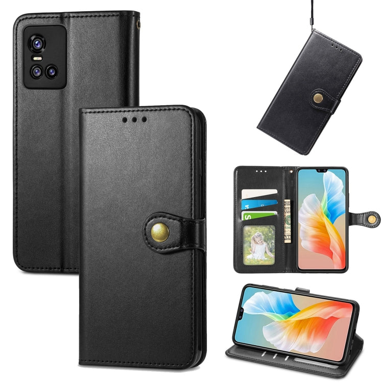 For vivo S10 / S10 Pro Solid Color Leather Buckle Phone Case