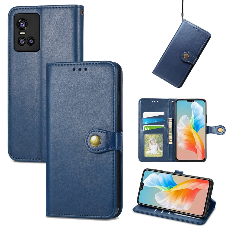 For vivo S10 / S10 Pro Solid Color Leather Buckle Phone Case