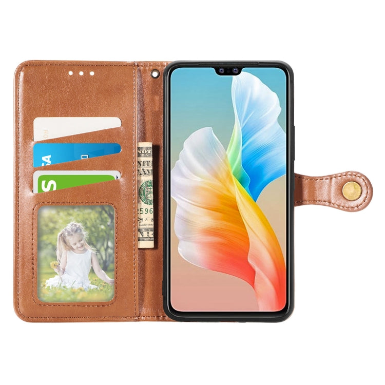 For vivo S10 / S10 Pro Solid Color Leather Buckle Phone Case