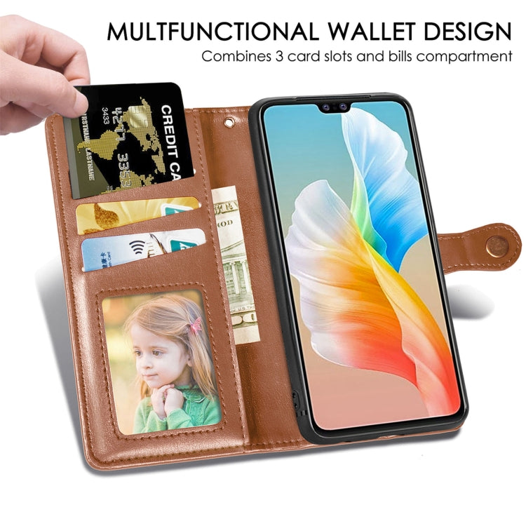 For vivo S10 / S10 Pro Solid Color Leather Buckle Phone Case