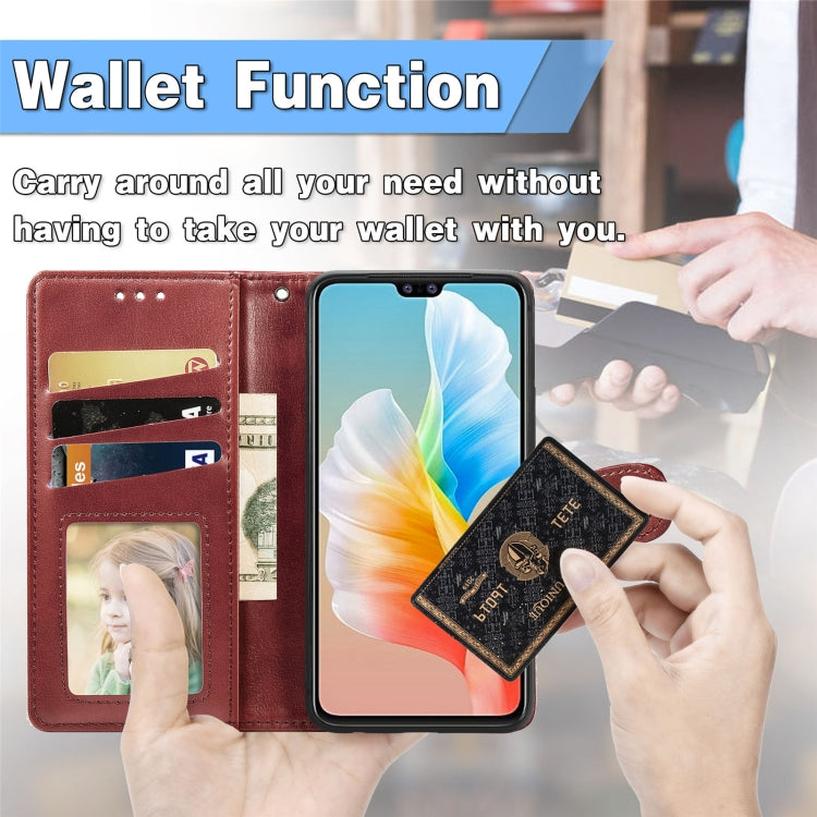 For vivo S10 / S10 Pro Solid Color Leather Buckle Phone Case