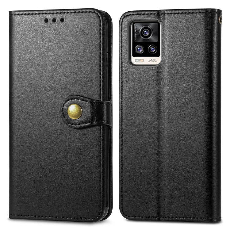 For vivo V20 2021 Solid Color Leather Buckle Phone Case