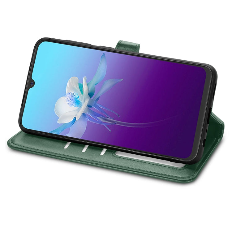 For vivo V20 2021 Solid Color Leather Buckle Phone Case