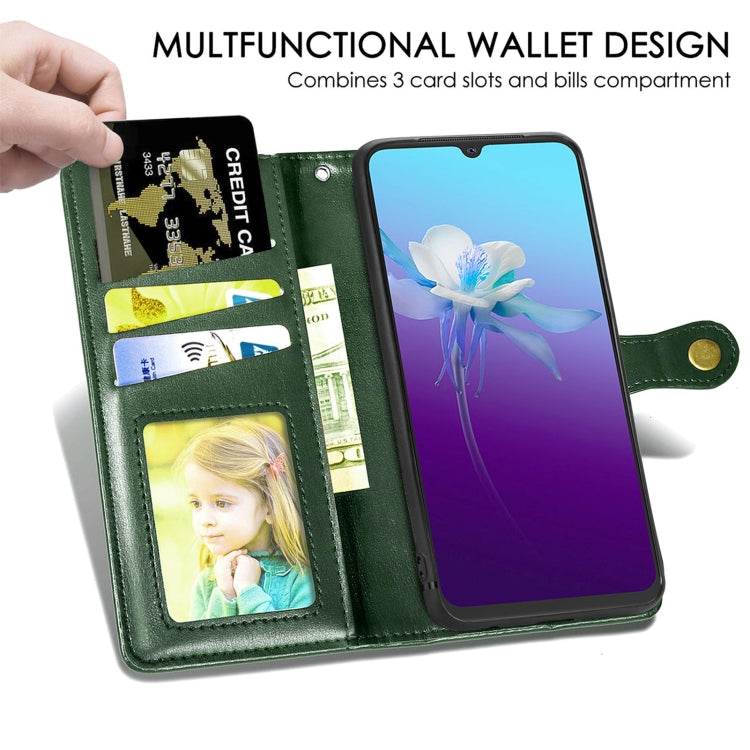 For vivo V20 2021 Solid Color Leather Buckle Phone Case