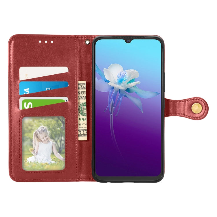 For vivo V20 2021 Solid Color Leather Buckle Phone Case