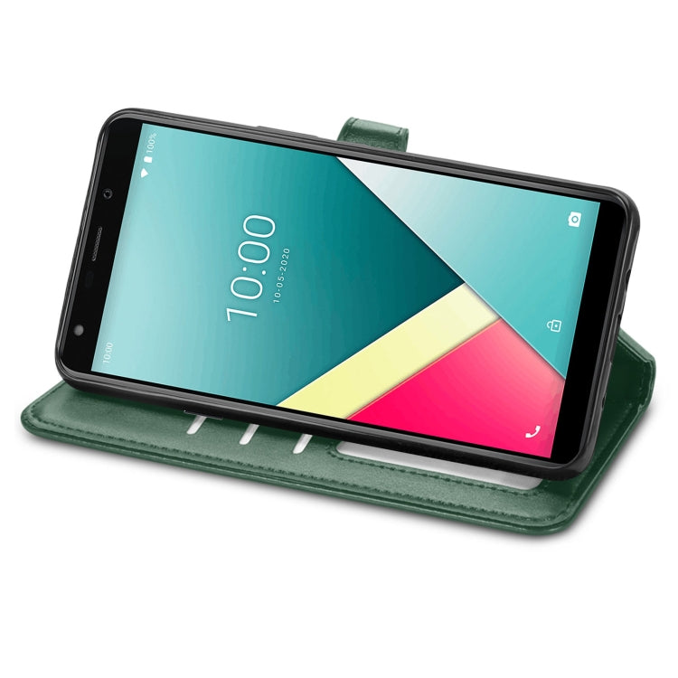 For Wiko Y61 Solid Color Leather Buckle Phone Case with Lanyard & Photo Frame & Card Slot & Wallet & Stand Function