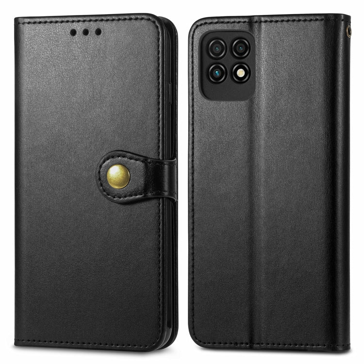 For Huawei Maimang 10 SE Solid Color Leather Buckle Phone Case with Lanyard & Photo Frame & Card Slot & Wallet & Stand Function