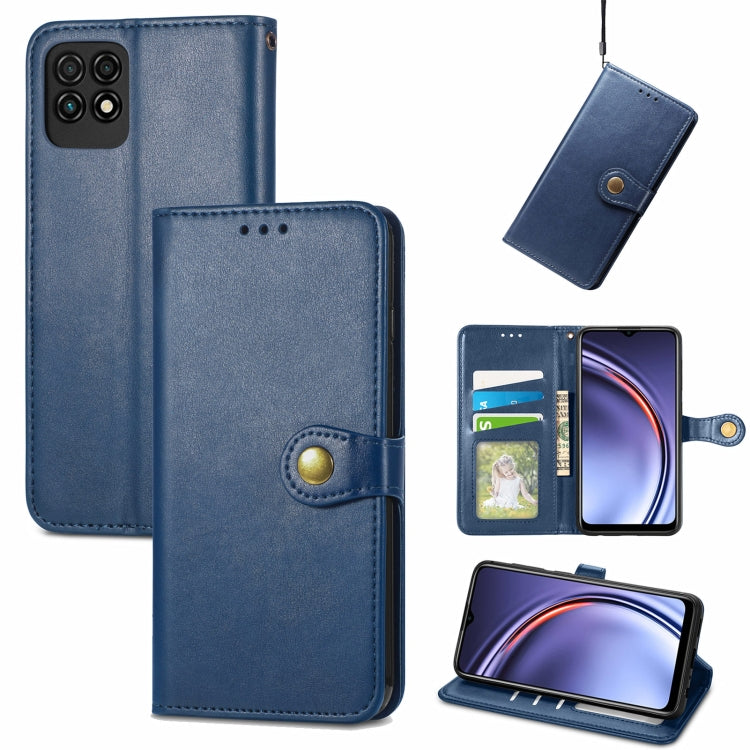 For Huawei Maimang 10 SE Solid Color Leather Buckle Phone Case with Lanyard & Photo Frame & Card Slot & Wallet & Stand Function