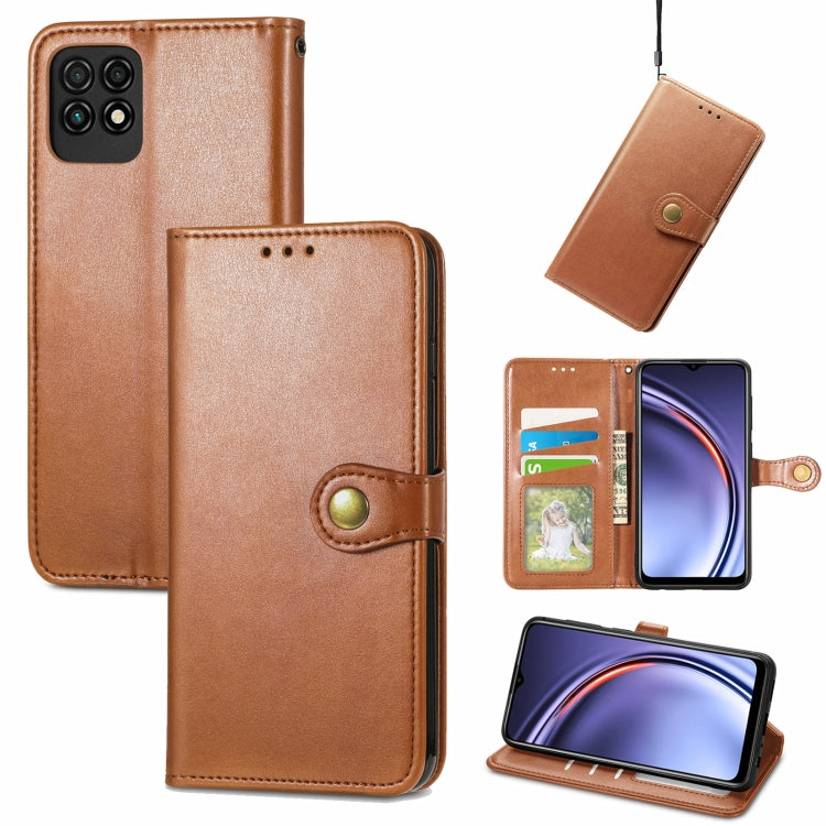 For Huawei Maimang 10 SE Solid Color Leather Buckle Phone Case with Lanyard & Photo Frame & Card Slot & Wallet & Stand Function
