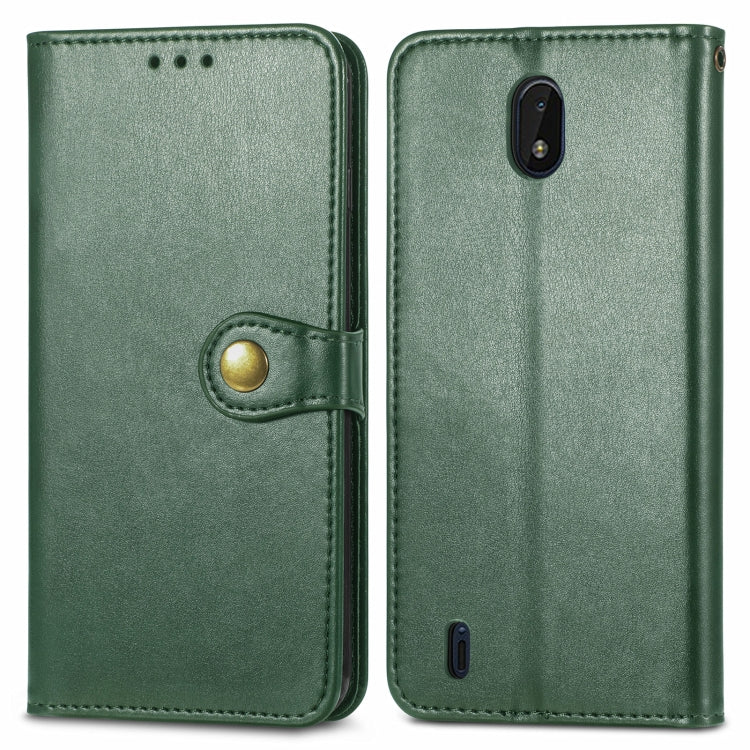 For Nokia C01 Plus Solid Color Leather Buckle Phone Case with Lanyard & Photo Frame & Card Slot & Wallet & Stand Function