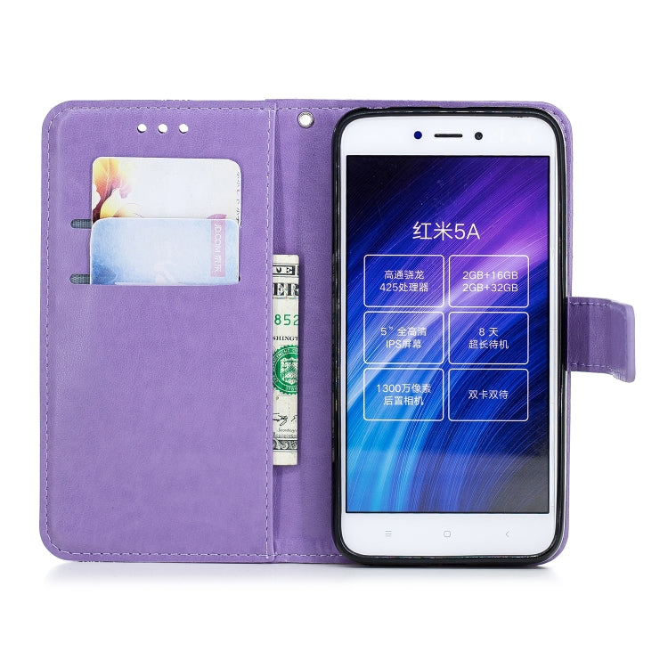 Diamond Encrusted Butterflies Love Flowers Pattern Horizontal Flip Leather Case for Xiaomi Redmi 5A , with Holder & Card Slots & Wallet & Lanyard