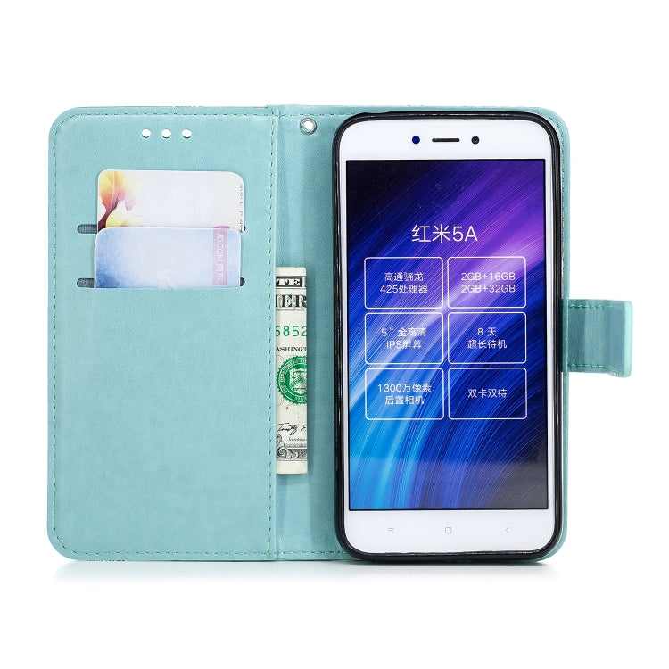 Diamond Encrusted Butterflies Love Flowers Pattern Horizontal Flip Leather Case for Xiaomi Redmi 5A , with Holder & Card Slots & Wallet & Lanyard