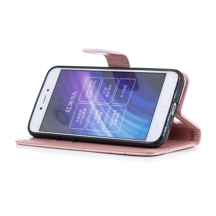 Diamond Encrusted Butterflies Love Flowers Pattern Horizontal Flip Leather Case for Xiaomi Redmi 5A , with Holder & Card Slots & Wallet & Lanyard