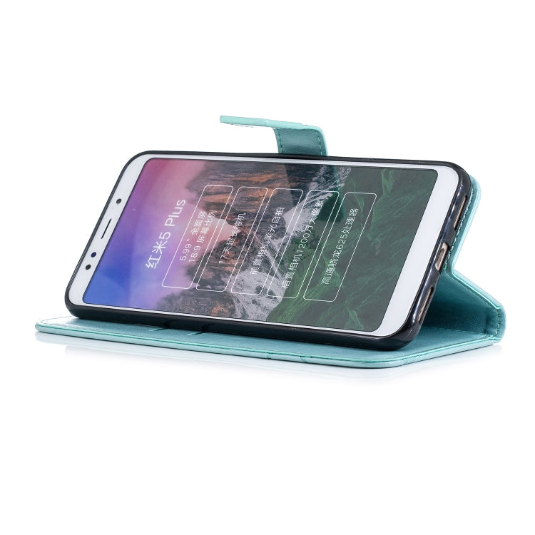 Plus Diamond Encrusted Butterflies Love Flowers Pattern Horizontal Flip Leather Case for Xiaomi Redmi 5 , with Holder & Card Slots & Wallet & Lanyard