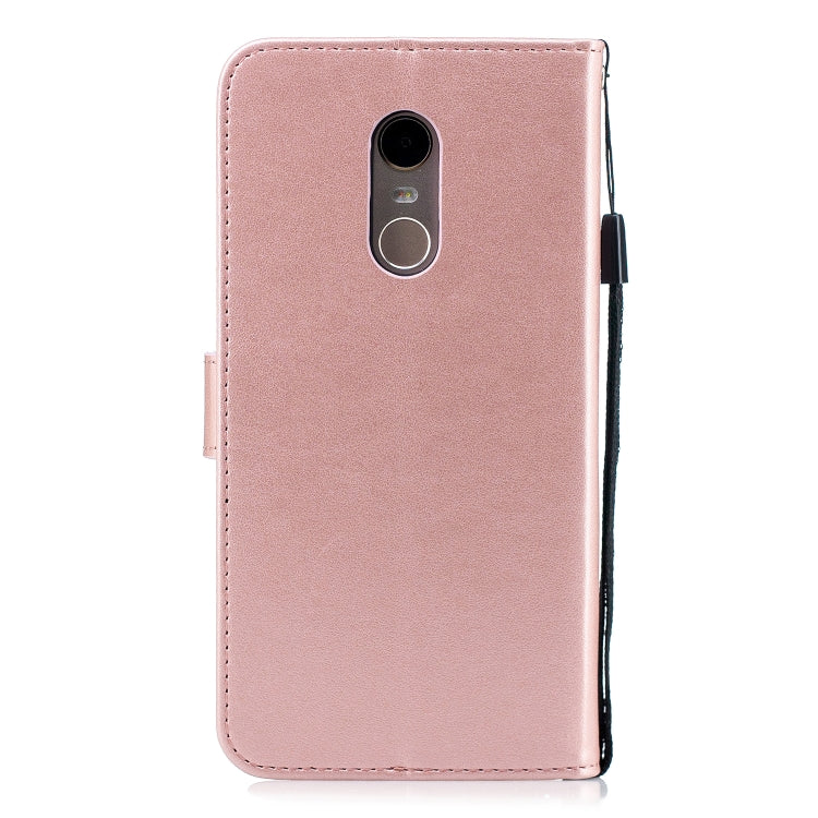 Plus Diamond Encrusted Butterflies Love Flowers Pattern Horizontal Flip Leather Case for Xiaomi Redmi 5 , with Holder & Card Slots & Wallet & Lanyard