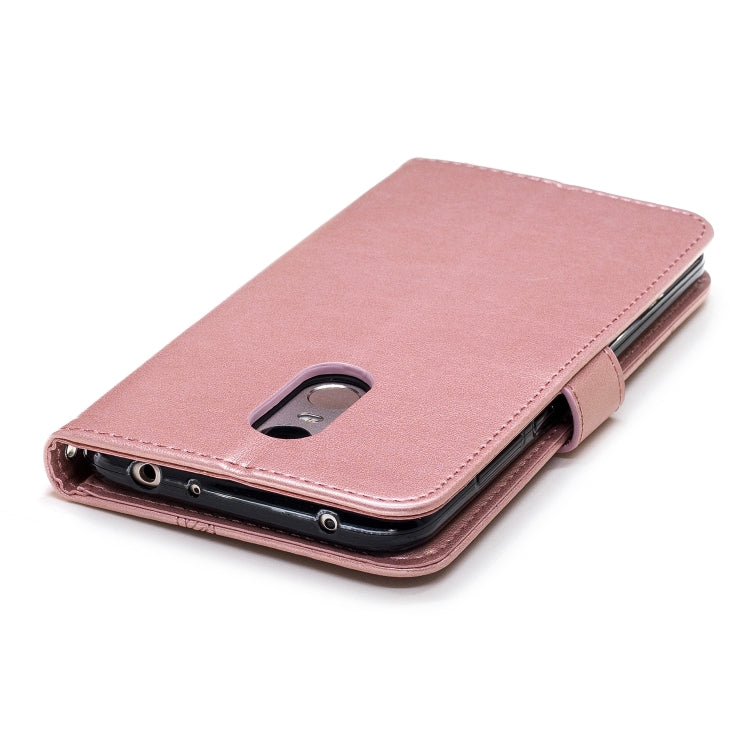 Plus Diamond Encrusted Butterflies Love Flowers Pattern Horizontal Flip Leather Case for Xiaomi Redmi 5 , with Holder & Card Slots & Wallet & Lanyard