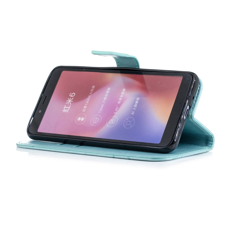 Diamond Encrusted Butterflies Love Flowers Pattern Horizontal Flip Leather Case for Xiaomi Redmi 6 , with Holder & Card Slots & Wallet & Lanyard