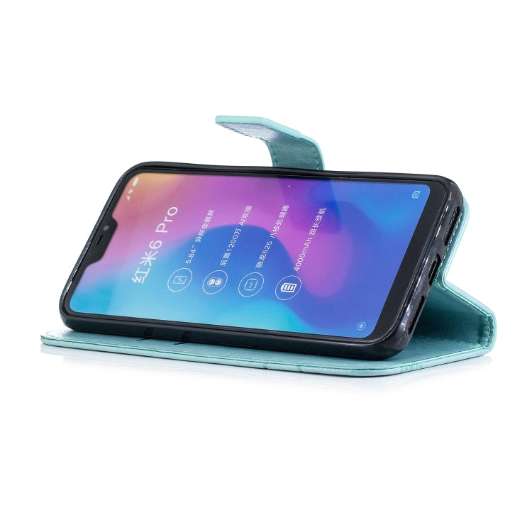 Diamond Encrusted Butterflies Love Flowers Pattern Horizontal Flip Leather Case for Xiaomi Redmi Note 6 Pro , with Holder & Card Slots & Wallet & Lanyard