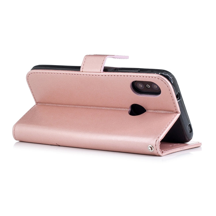 Diamond Encrusted Butterflies Love Flowers Pattern Horizontal Flip Leather Case for Xiaomi Redmi Note 6 Pro , with Holder & Card Slots & Wallet & Lanyard