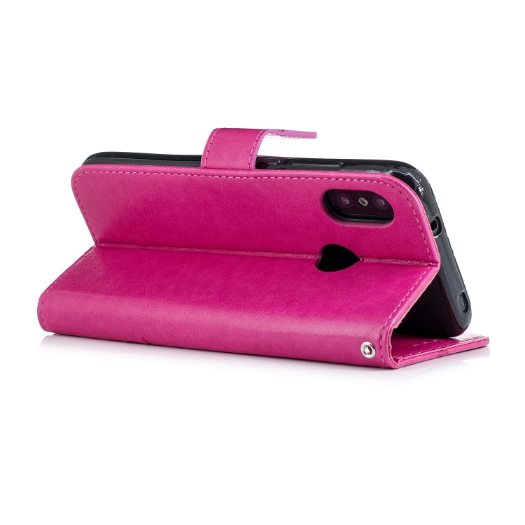 Diamond Encrusted Butterflies Love Flowers Pattern Horizontal Flip Leather Case for Xiaomi Redmi Note 6 Pro , with Holder & Card Slots & Wallet & Lanyard