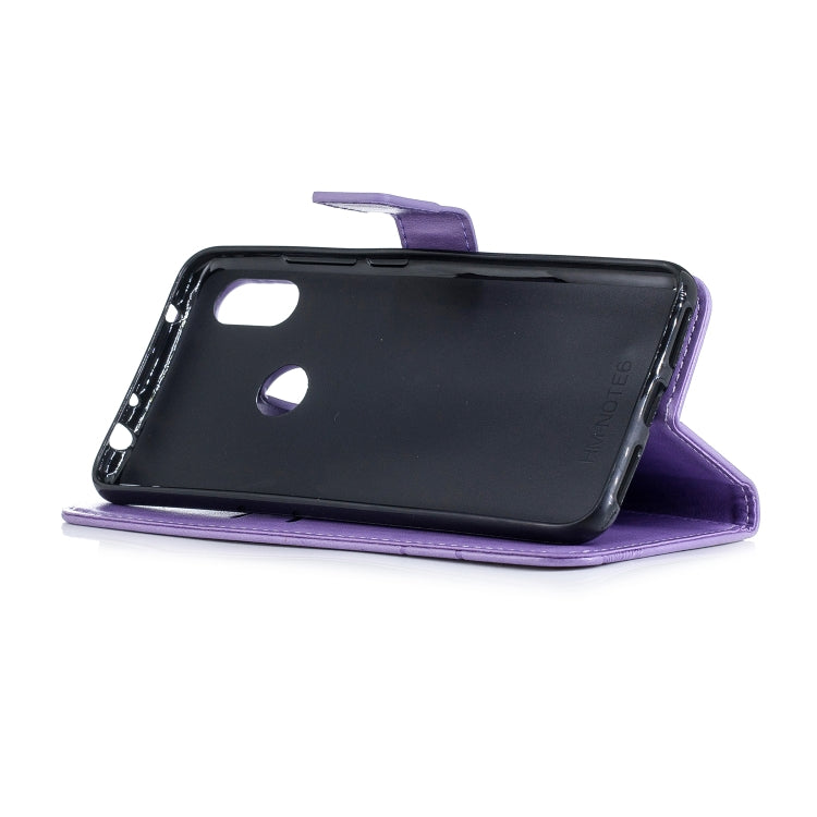 Diamond Encrusted Butterflies Love Flowers Pattern Horizontal Flip Leather Case for Xiaomi Redmi Note 6 , with Holder & Card Slots & Wallet & Lanyard