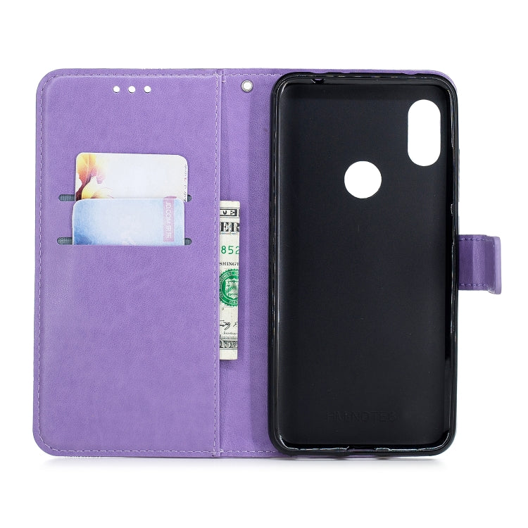 Diamond Encrusted Butterflies Love Flowers Pattern Horizontal Flip Leather Case for Xiaomi Redmi Note 6 , with Holder & Card Slots & Wallet & Lanyard