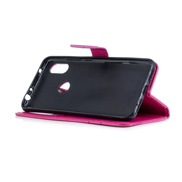 Diamond Encrusted Butterflies Love Flowers Pattern Horizontal Flip Leather Case for Xiaomi Redmi Note 6 , with Holder & Card Slots & Wallet & Lanyard