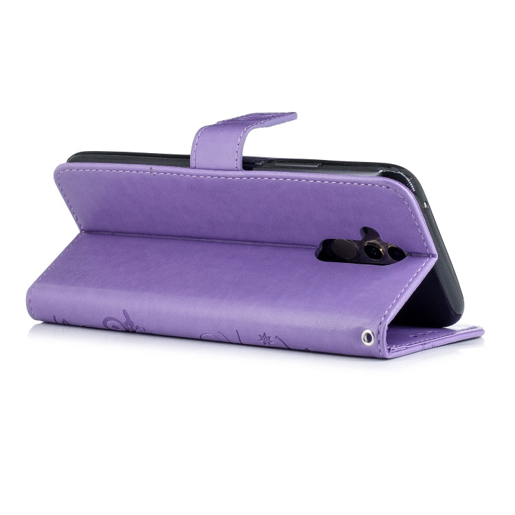 Diamond Encrusted Butterflies Love Flowers Pattern Horizontal Flip Leather Case for Huawei Mate 20 Lite , with Holder & Card Slots & Wallet & Lanyard