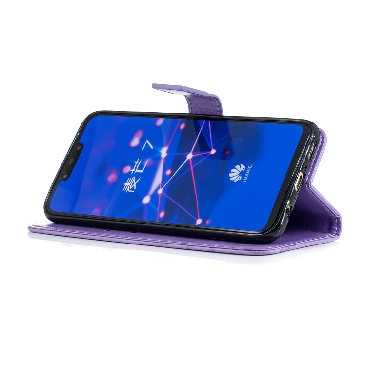 Diamond Encrusted Butterflies Love Flowers Pattern Horizontal Flip Leather Case for Huawei Mate 20 Lite , with Holder & Card Slots & Wallet & Lanyard