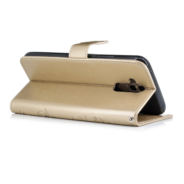 Diamond Encrusted Butterflies Love Flowers Pattern Horizontal Flip Leather Case for Huawei Mate 20 Lite , with Holder & Card Slots & Wallet & Lanyard