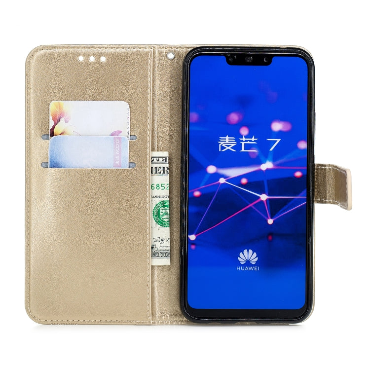 Diamond Encrusted Butterflies Love Flowers Pattern Horizontal Flip Leather Case for Huawei Mate 20 Lite , with Holder & Card Slots & Wallet & Lanyard