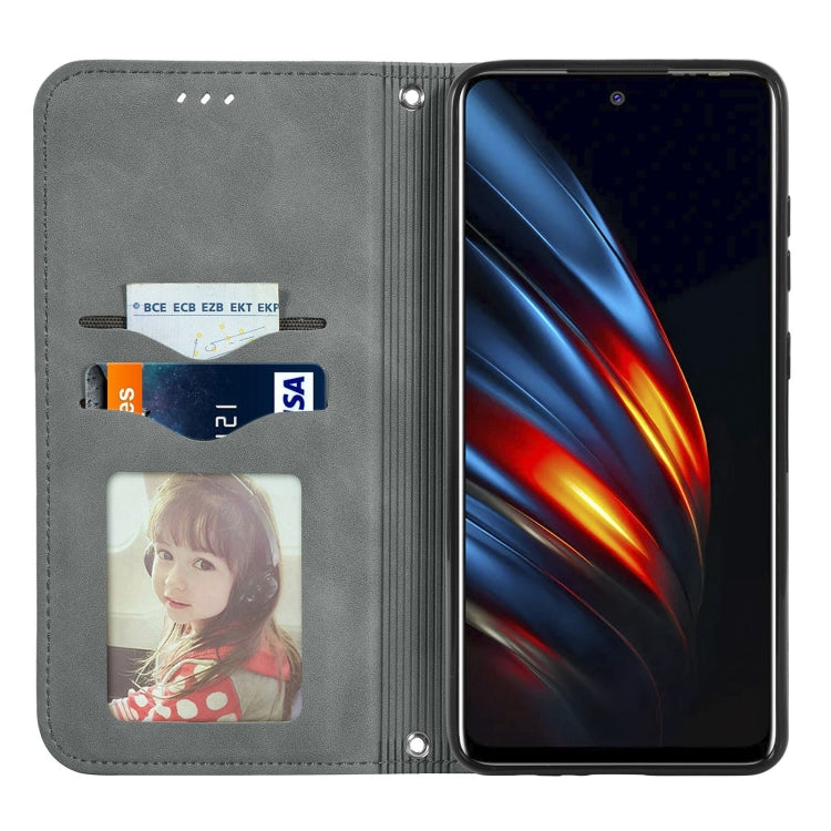 For TECNO Pova 2 Retro Skin Feel Business Magnetic Horizontal Flip Leather Case with Holder & Card Slots & Wallet & Photo Frame