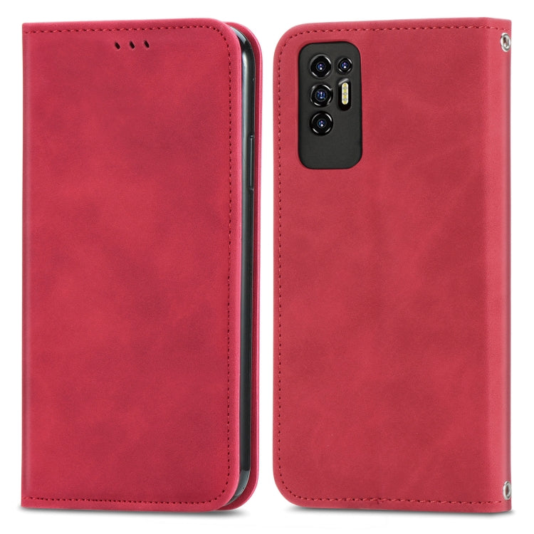 For TECNO Pova 2 Retro Skin Feel Business Magnetic Horizontal Flip Leather Case with Holder & Card Slots & Wallet & Photo Frame