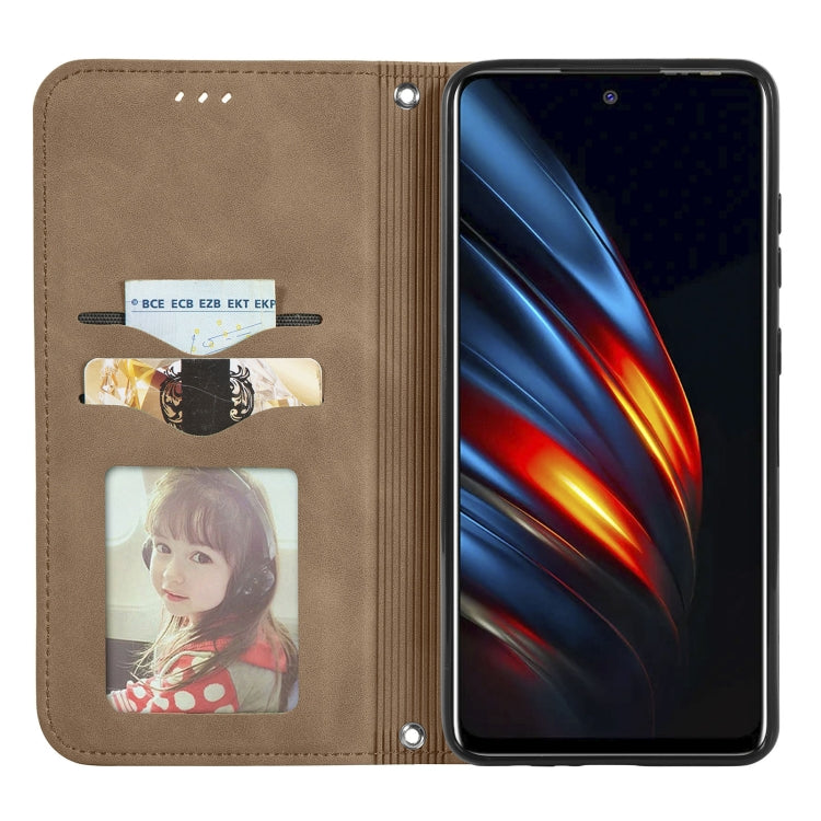 For TECNO Pova 2 Retro Skin Feel Business Magnetic Horizontal Flip Leather Case with Holder & Card Slots & Wallet & Photo Frame