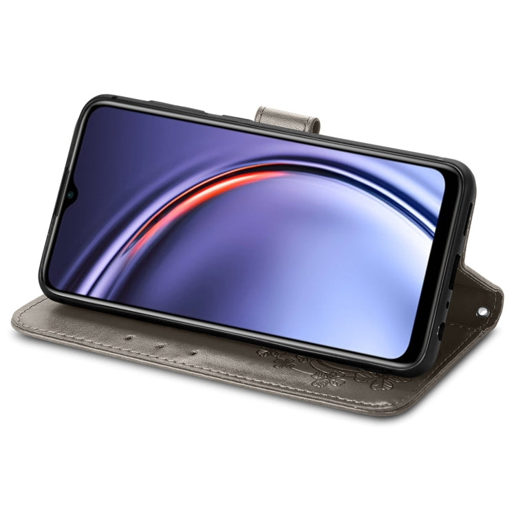 For Huawei Maimang 10 SE Four-leaf Clasp Embossed Buckle Mobile Phone Protection Leather Case with Lanyard & Card Slot & Wallet & Bracket Function