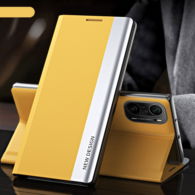 For Xiaomi Mi 11i / Poco F3 / Redmi K40 / K40 Pro Side Electroplated Magnetic Ultra-Thin Horizontal Flip Leather Case with Holder