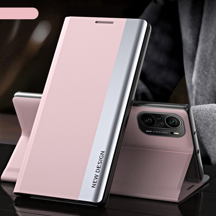 For Xiaomi Mi 11i / Poco F3 / Redmi K40 / K40 Pro Side Electroplated Magnetic Ultra-Thin Horizontal Flip Leather Case with Holder