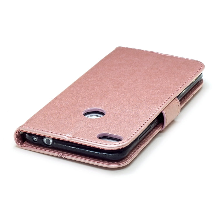 Diamond Encrusted Butterflies Love Flowers Pattern Horizontal Flip Leather Case with for Huawei P8 Lite (2017) , Holder & Card Slots & Wallet & Lanyard