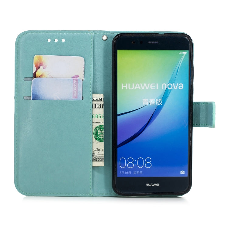 Diamond Encrusted Butterflies Love Flowers Pattern Horizontal Flip Leather Case with for Huawei P10 Lite , Holder & Card Slots & Wallet & Lanyard